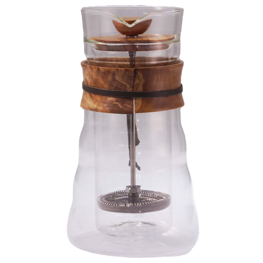 Double Glass Coffee Press (Olive Wood)