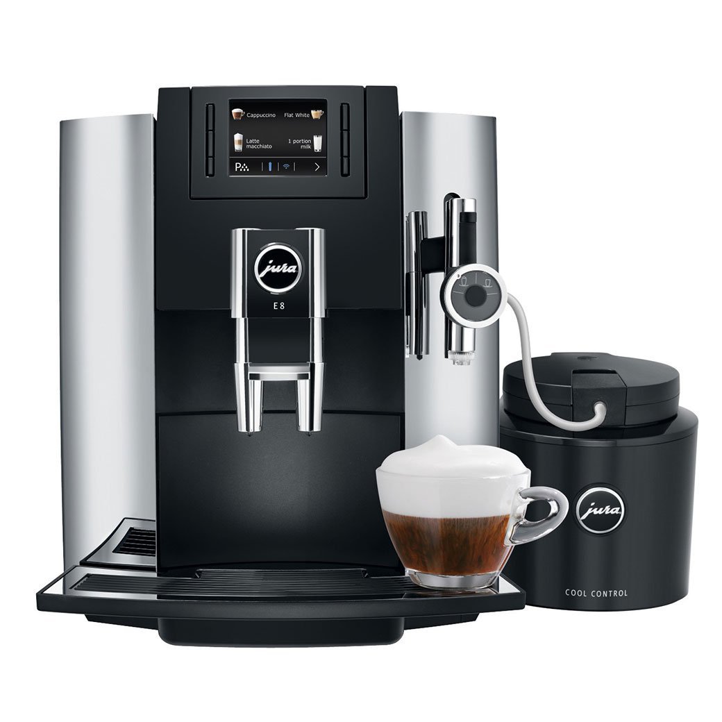 Jura Super Automatic Espresso Machines Black Jura E8 Automatic Espresso Machine Factory Refurbished with P.E.P. JL-Hufford