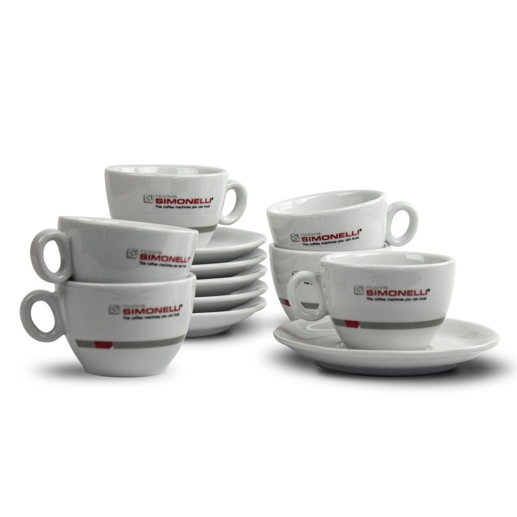 Nuova Simonelli Cappuccino Cup and Saucer - Set of 6