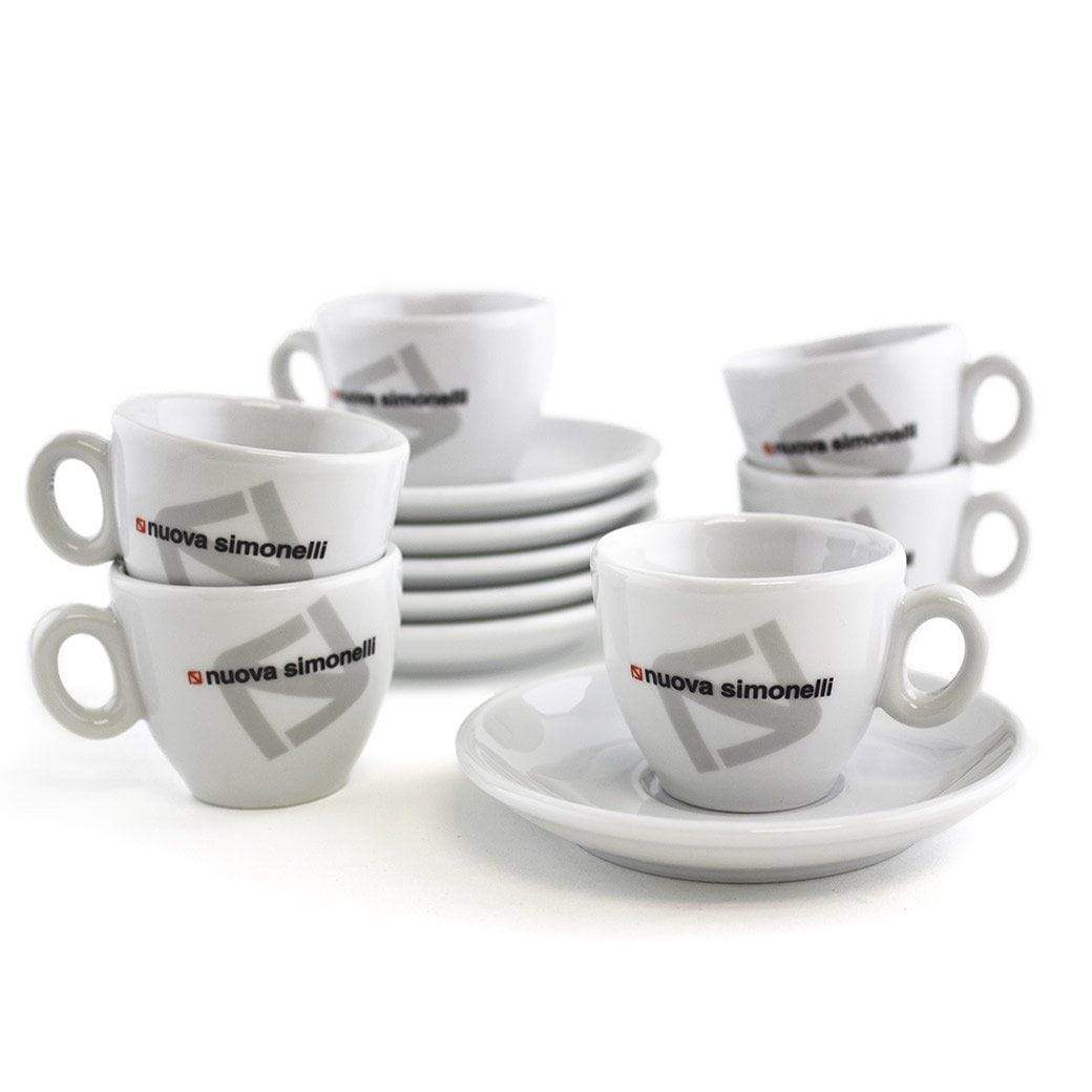 Nuova Simonelli Coffee Mugs &amp; Espresso Cups Nuova Simonelli Espresso Cup and Saucer - Set of 6 JL-Hufford