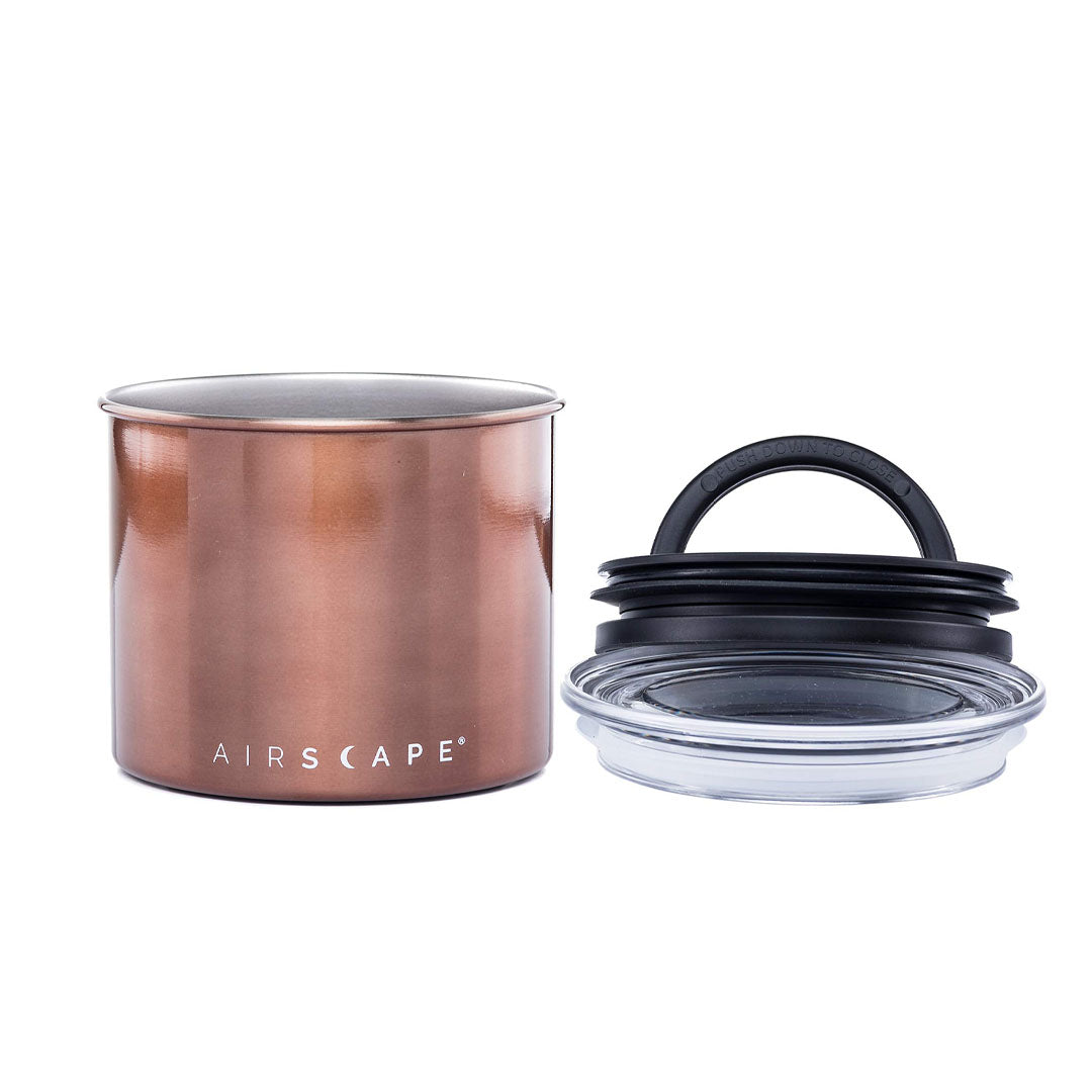 Planetary Design Airscape Stainless Steel Coffee Canister | Food Storage Container | US Patented Inner Plunger Lid REMOVES Excess Oxygen | Don't Buy airtight, Buy AIR-Less - Thumbnail 2