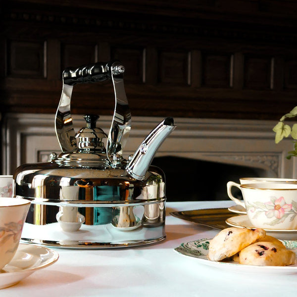 Richmond Chrome Copper Whistling Tea Kettle J.L. Hufford