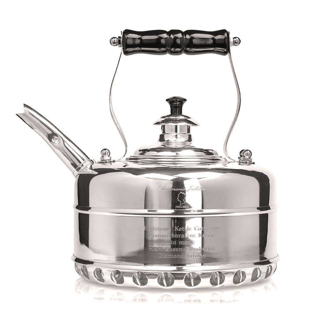 Richmond Jubilee Silver Whistling Tea Kettle for Gas Stovetops