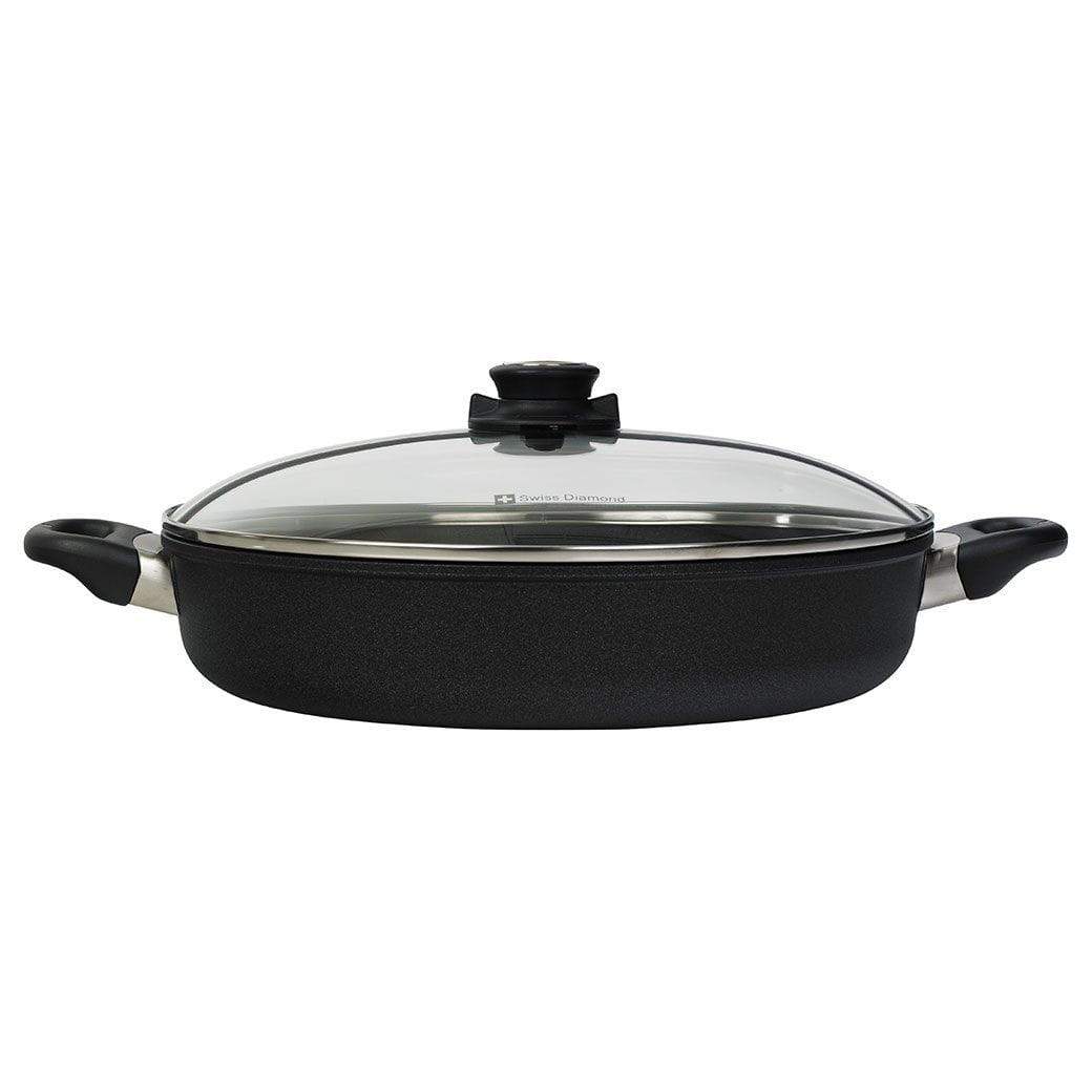 Swiss Diamond XD Nonstick 12.5" Saute Pan with Lid - Thumbnail 3