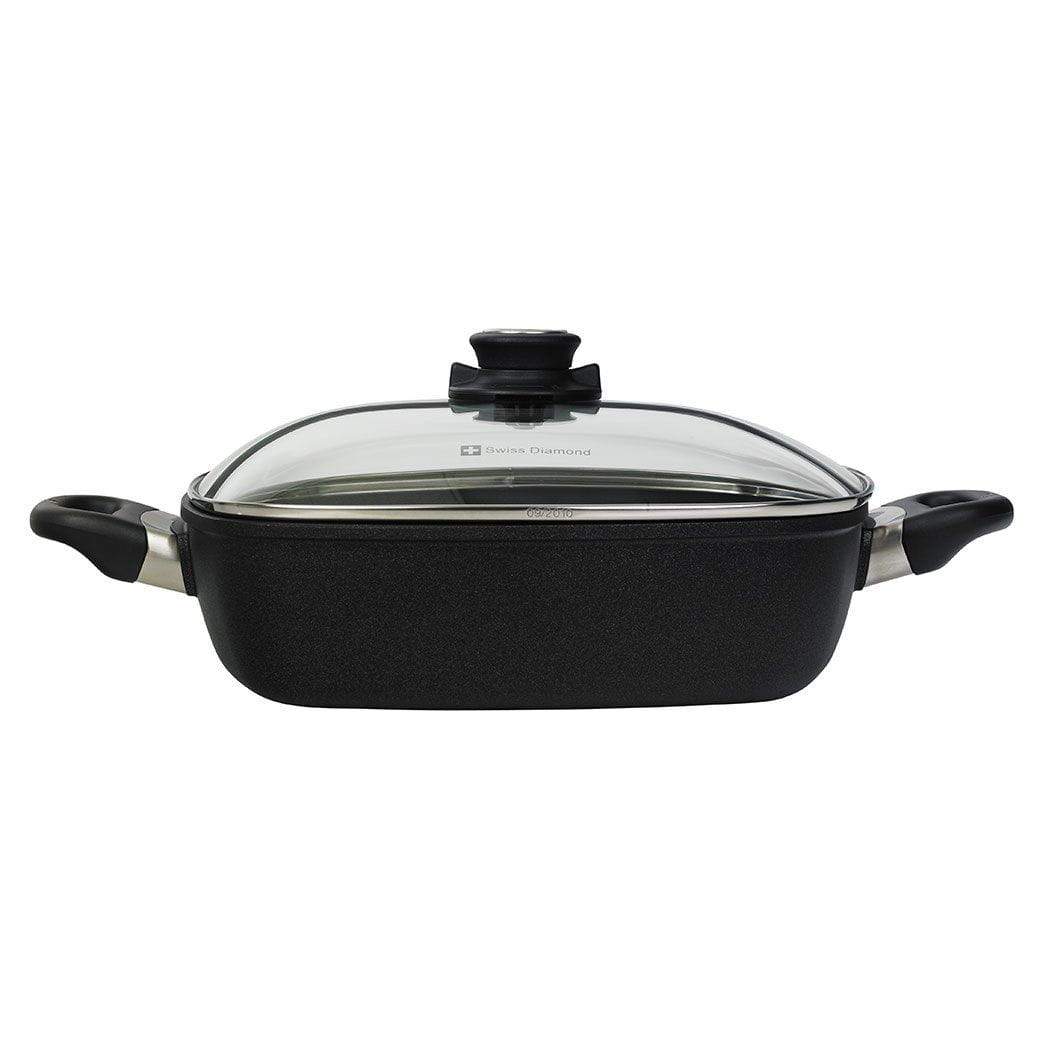 Swiss Diamond Bakers &amp; Casseroles 11&quot; x 11&quot; (5 Qt) Swiss Diamond XD Nonstick Square Casserole with Lid JL-Hufford
