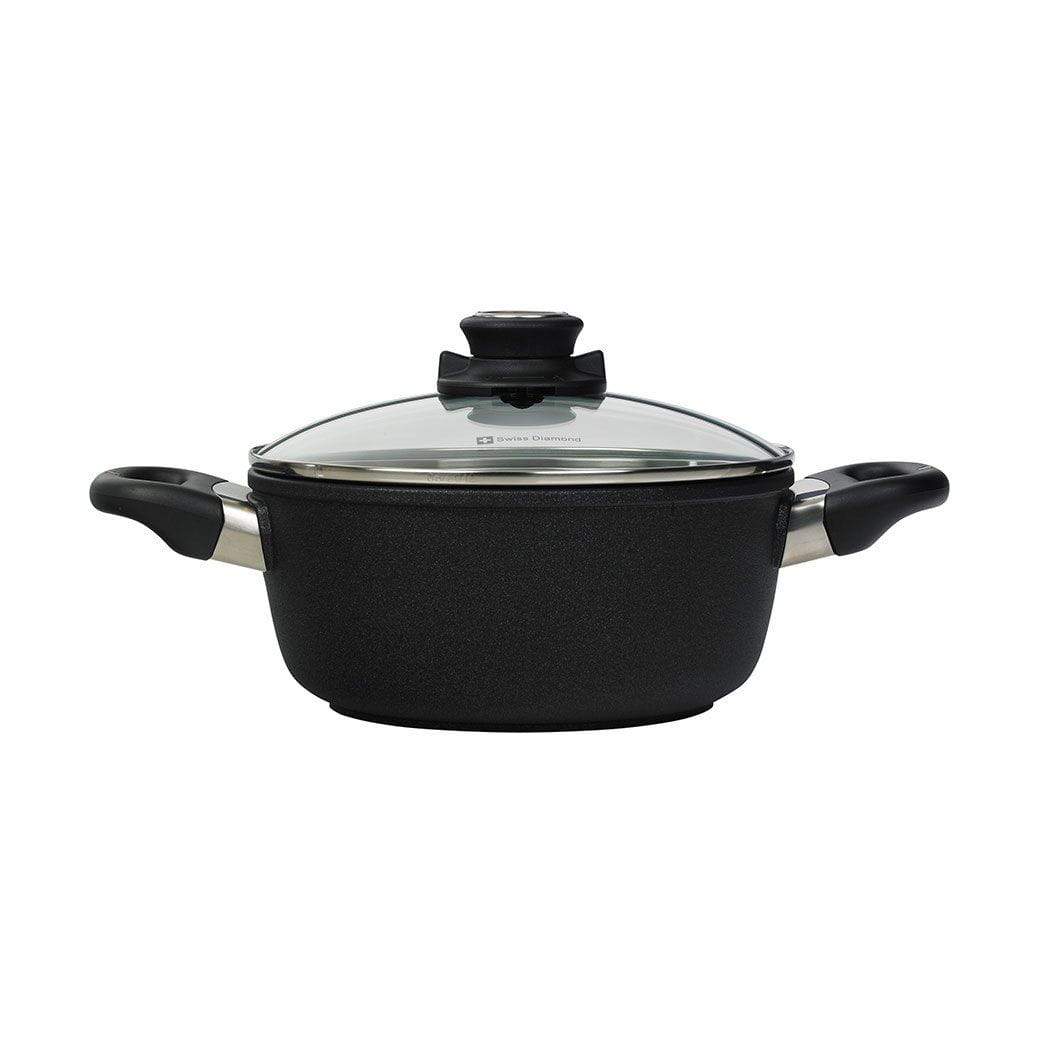 Swiss Diamond Square Casserole with Lid - 5 Qt. - Thumbnail 3