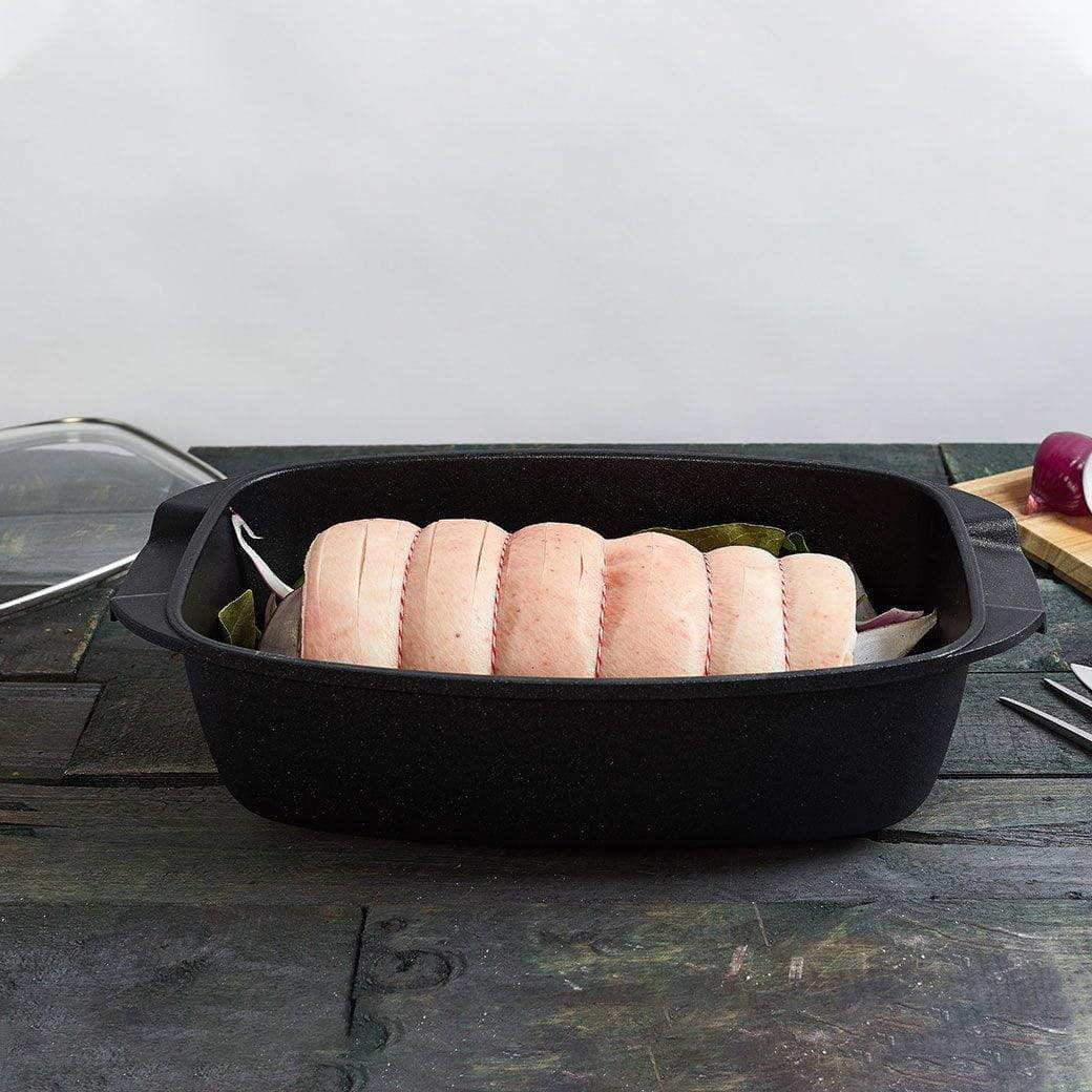 Swiss Diamond XD Nonstick 13" x 8" Roaster with Lid - Thumbnail 3