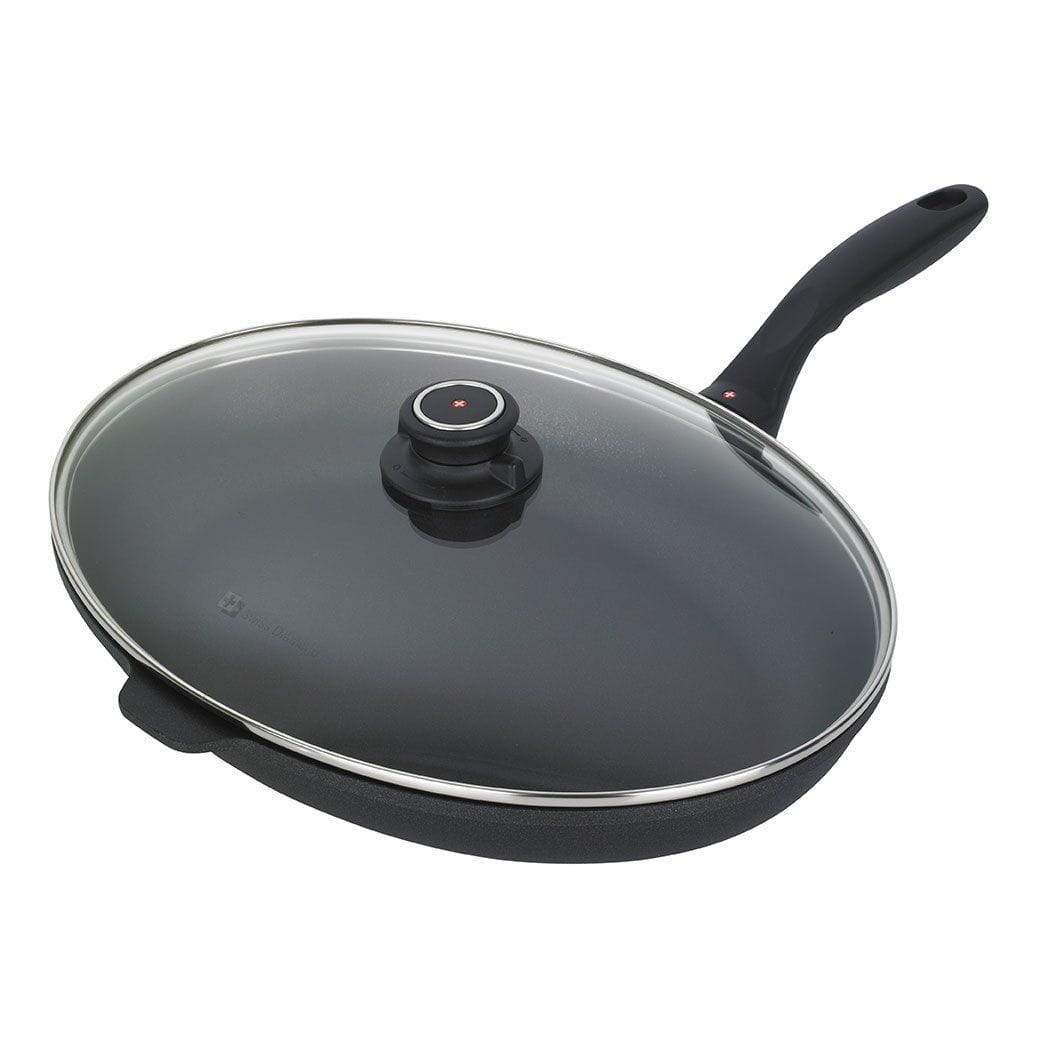 Swiss Diamond Skillets &amp; Frying Pans Swiss Diamond XD Nonstick Oval Fry Pan with Lid JL-Hufford