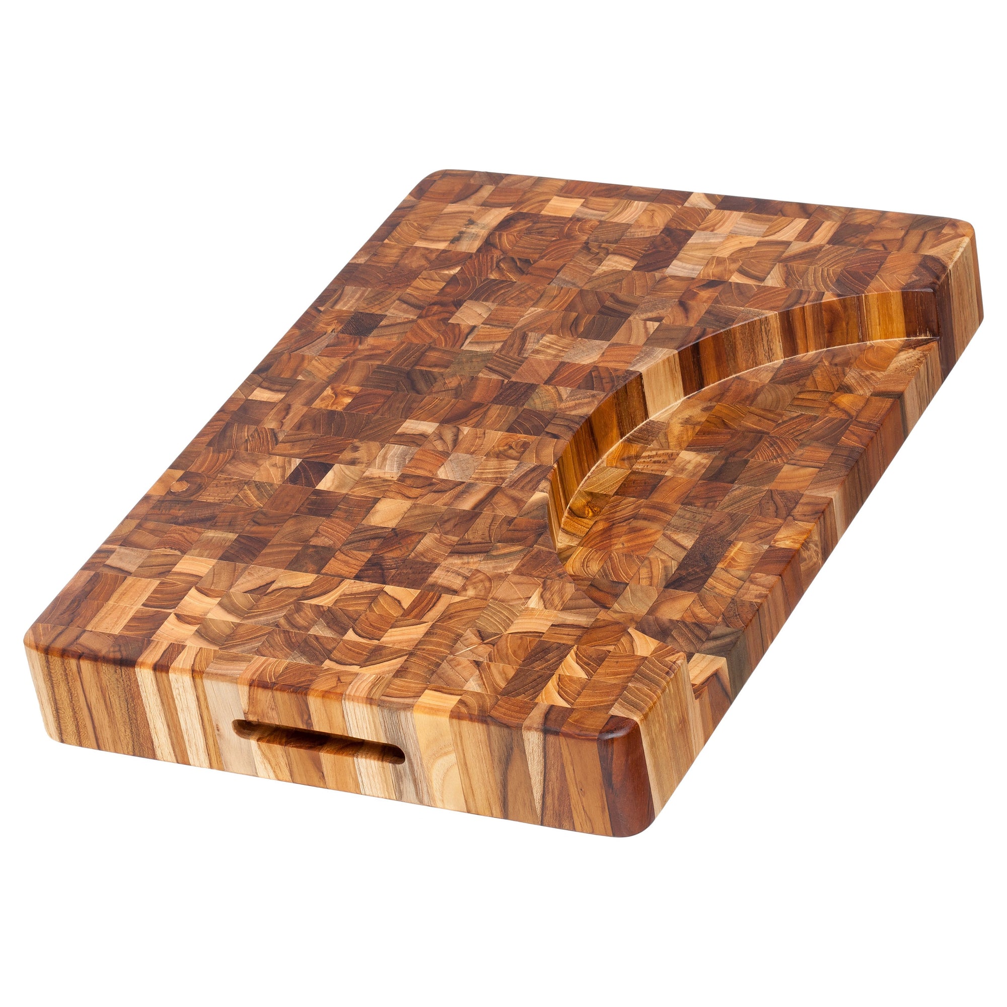 TeakHaus Cutting Boards Proteak End Grain Cutting Board with Hand Grip and Bowl Cut-out, 20&quot; x 14&quot; x 2.5&quot; JL-Hufford