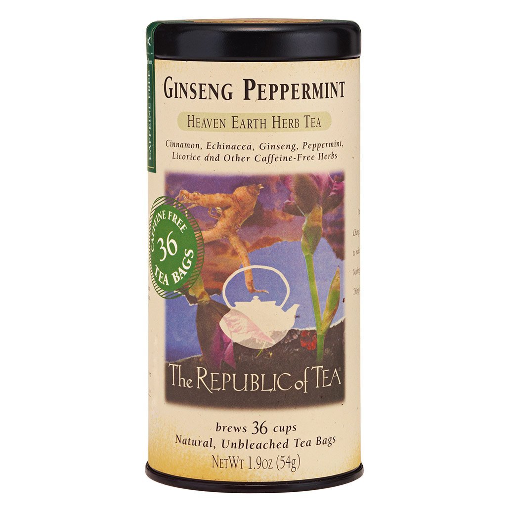The Republic of Tea Gourmet Teas The Republic of Tea Ginseng Peppermint Herbal Tea Bags 36 Ct. JL-Hufford