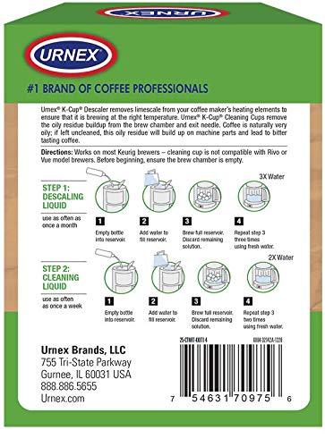 Urnex CleanCup K-cup Cleaning and Descaling Kit